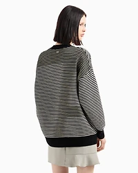 Striped knitted cardigan