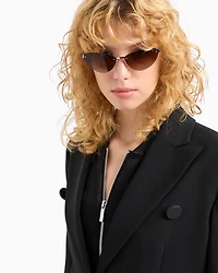 Single breasted satin jacket