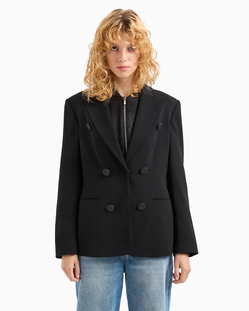 Single breasted satin jacket