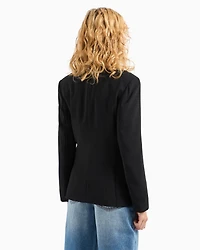 Single breasted satin jacket