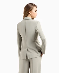 Semi-constructed single-breasted jacket