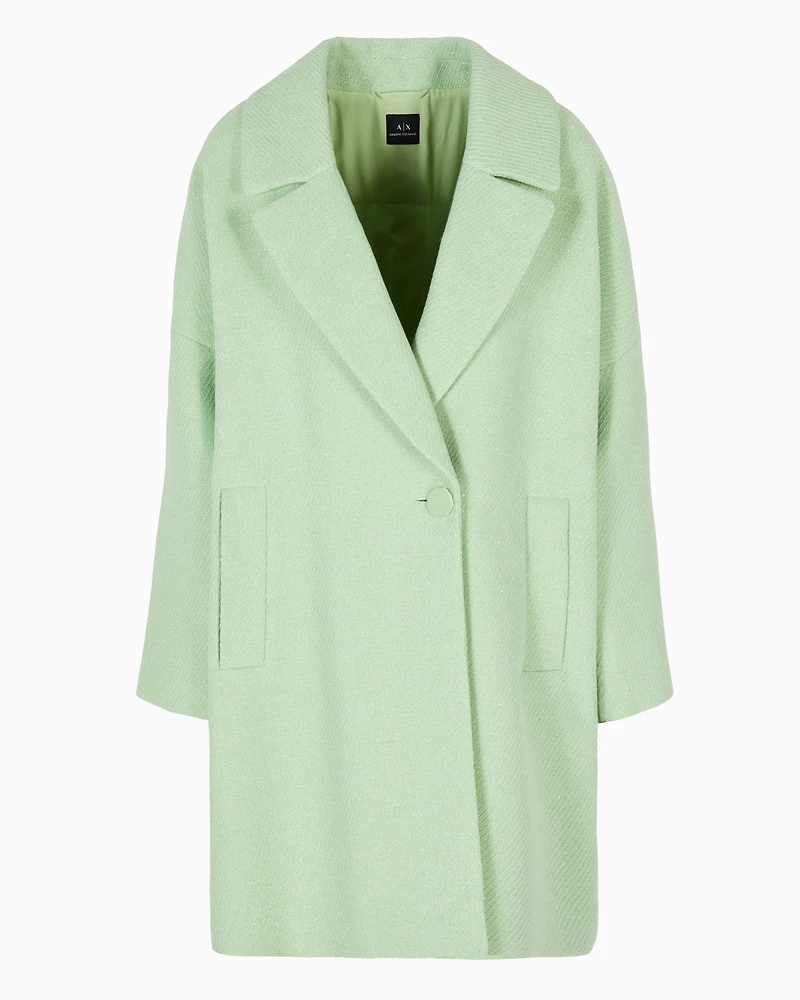 Oversized single-breasted coat cloth
