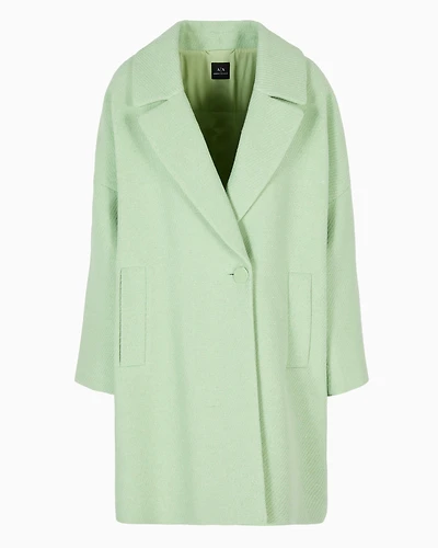 Oversized single-breasted coat cloth