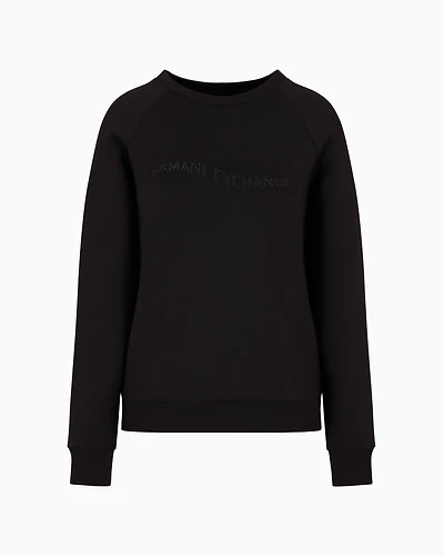 Crewneck sweatshirt with studded logo