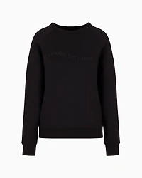 Crewneck sweatshirt with studded logo