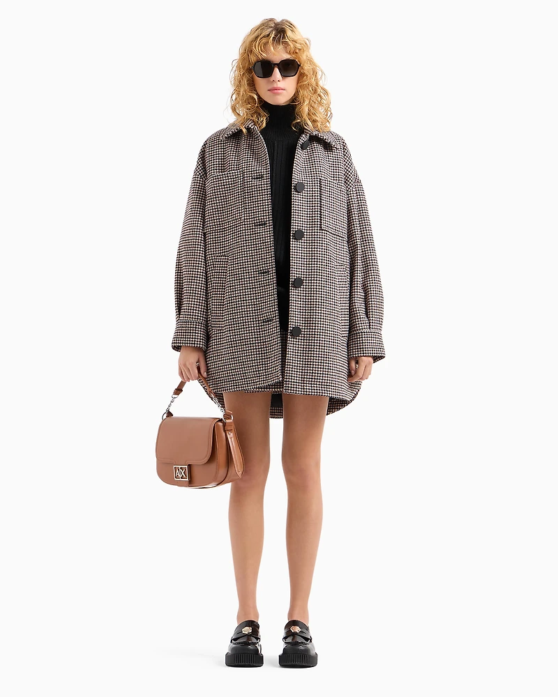 Prince of Wales cloth wrap mini skirt