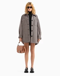 Prince of Wales cloth wrap mini skirt