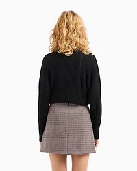 Prince of Wales cloth wrap mini skirt