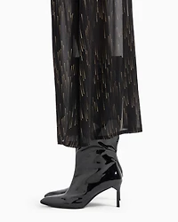 Longuette skirt transparent voile and lurex