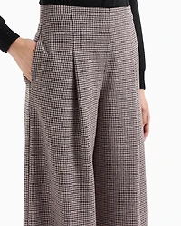 Palazzo trousers houndstooth fabric