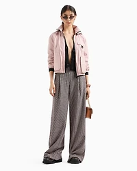 Palazzo trousers houndstooth fabric