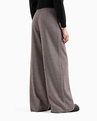 Palazzo trousers houndstooth fabric
