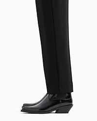 Cady cigarette trousers with satin band