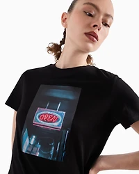 Regular fit T-shirt with photographic print ASV fabric