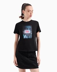 Regular fit T-shirt with photographic print ASV fabric