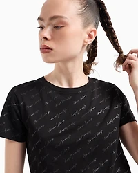 Regular fit jersey T-shirt with allover ASV logo