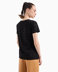 Regular fit jersey T-shirt with allover ASV logo