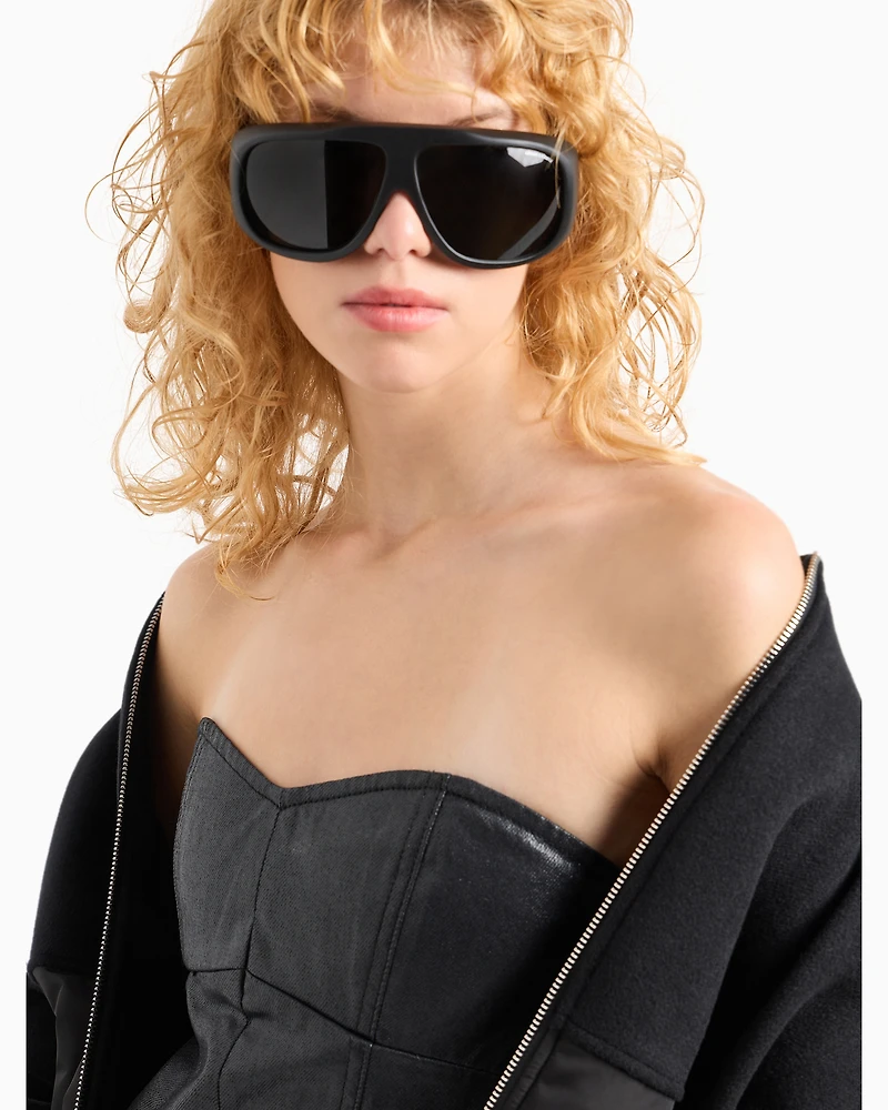 Coated denim sweetheart neckline top