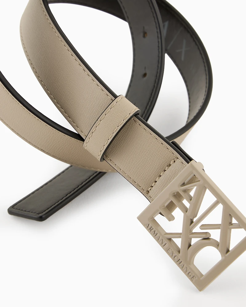 Belt with square logo