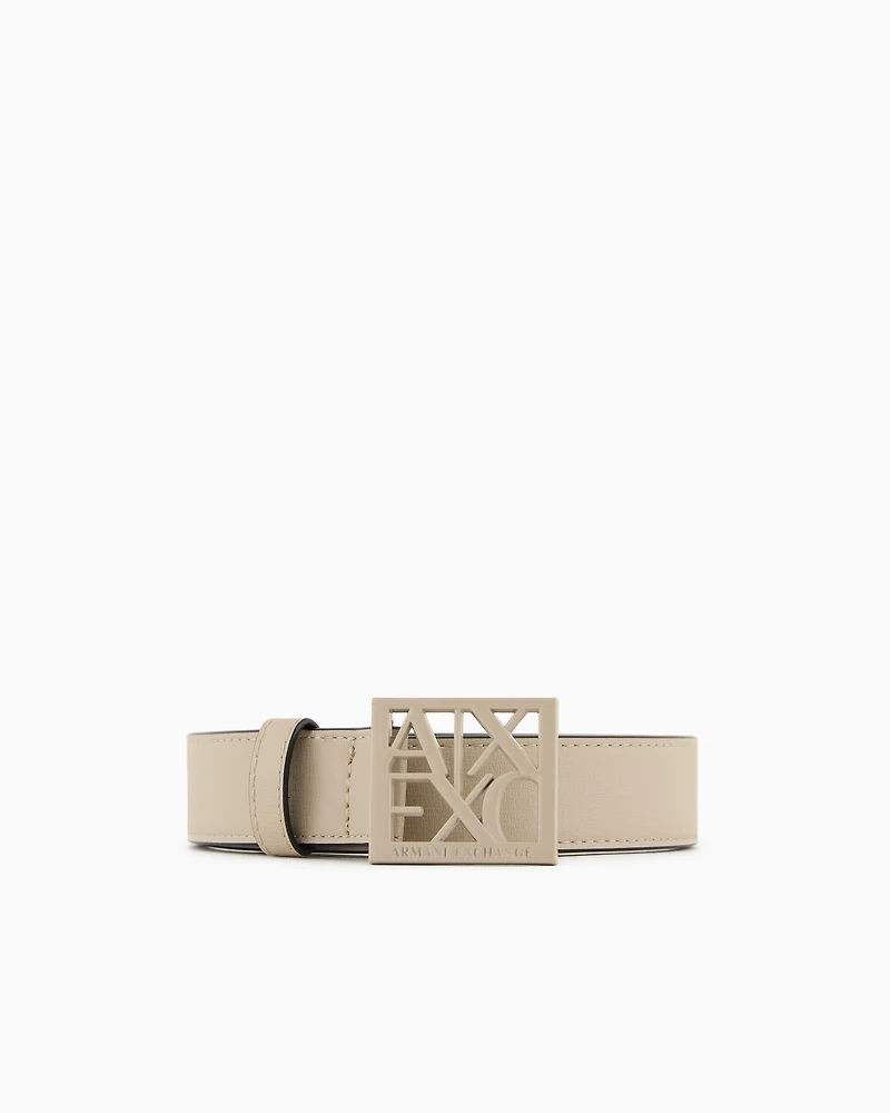 Belt with square logo