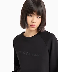 Crewneck sweatshirt with studded logo
