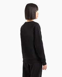 Crewneck sweatshirt with studded logo