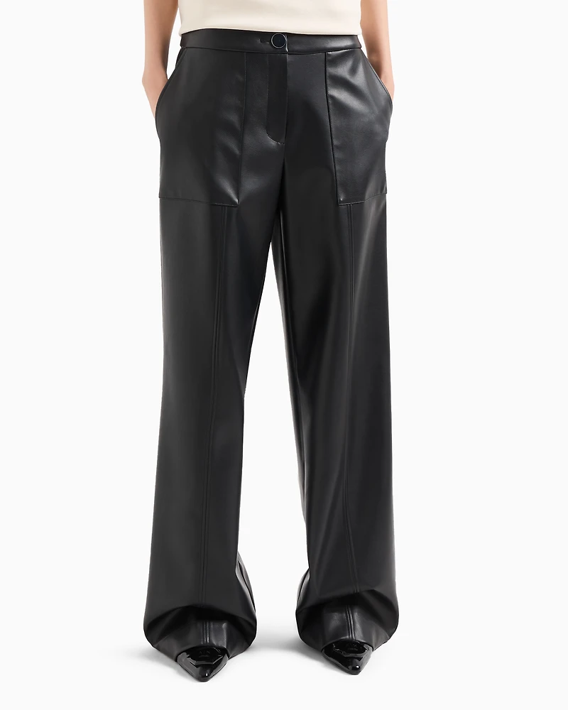 ASV coated fabric wide trousers
