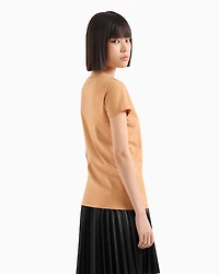 Slim fit T-shirt with logo lettering and sequins