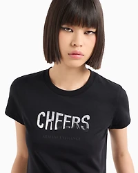 Slim fit T-shirt with Cheers print
