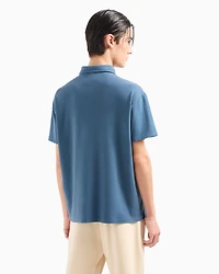 Regular fit cotton polo shirt with short sleeves and logo