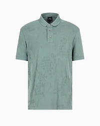 Regular fit polo shirt jacquard jersey