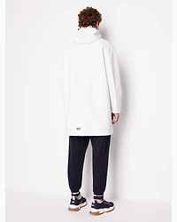 Caban coat stretch fabric with logo tape
