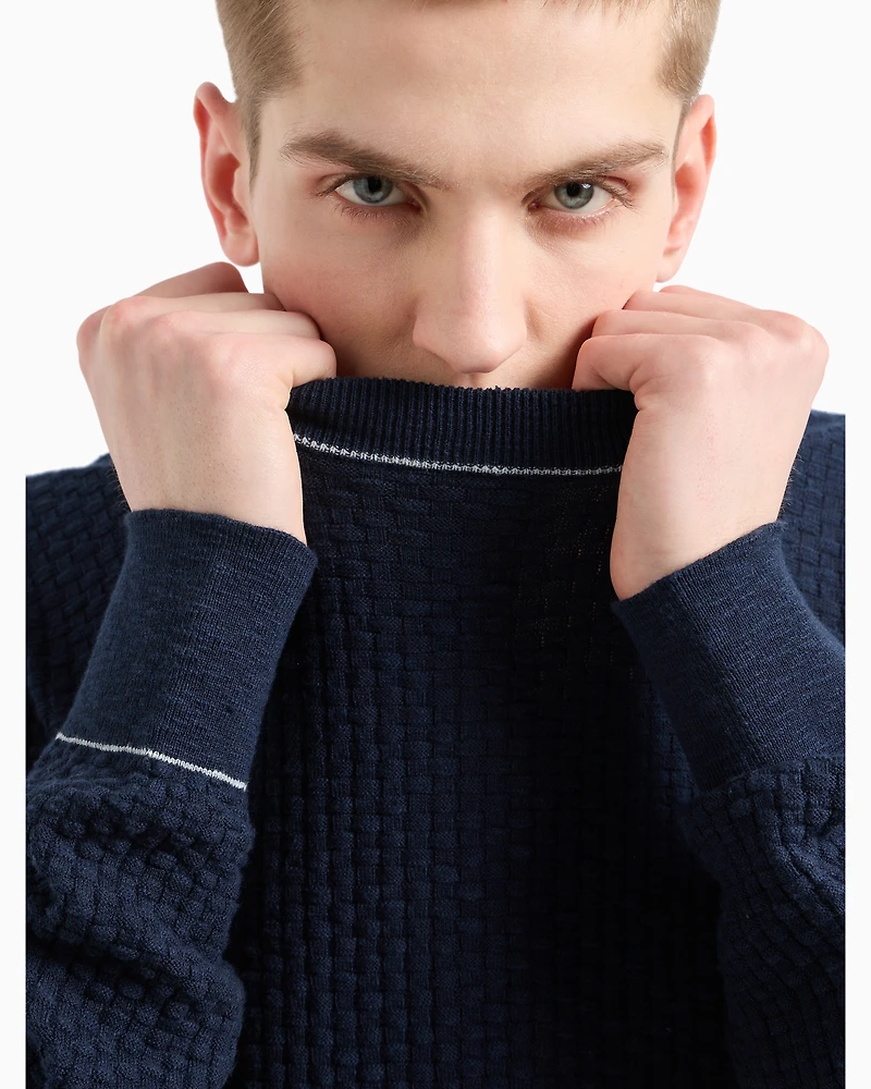 Boucle crew neck sweater
