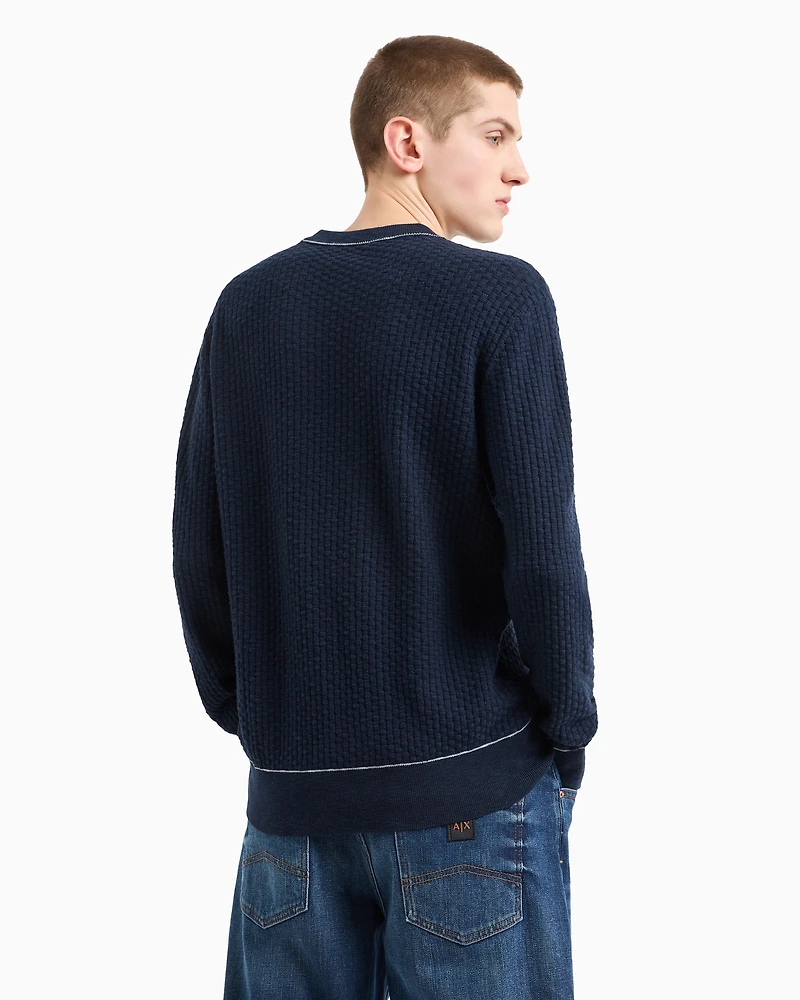 Boucle crew neck sweater