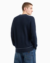 Boucle crew neck sweater