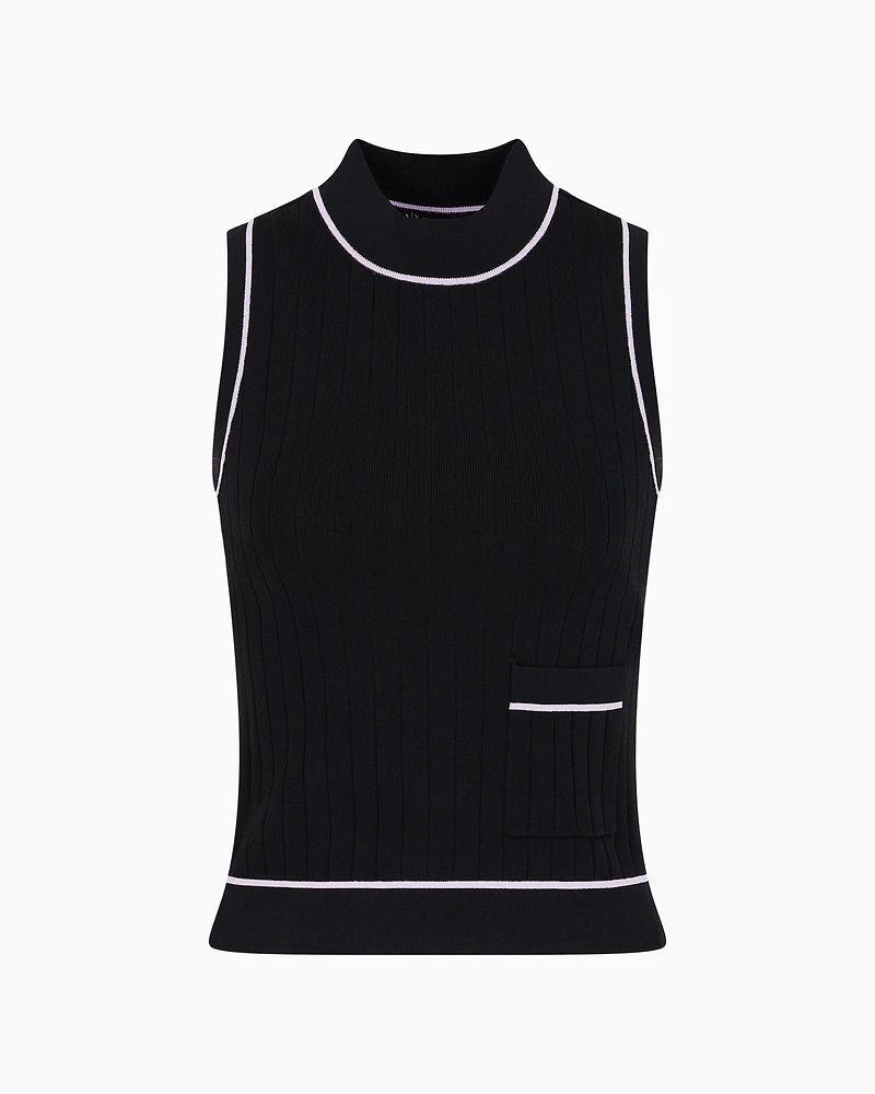 Top with decorative stitching ASV recycled fabric