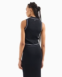 Top with decorative stitching ASV recycled fabric