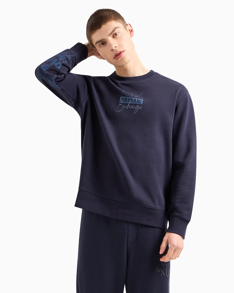 ASV organic cotton crewneck sweatshirt with front print