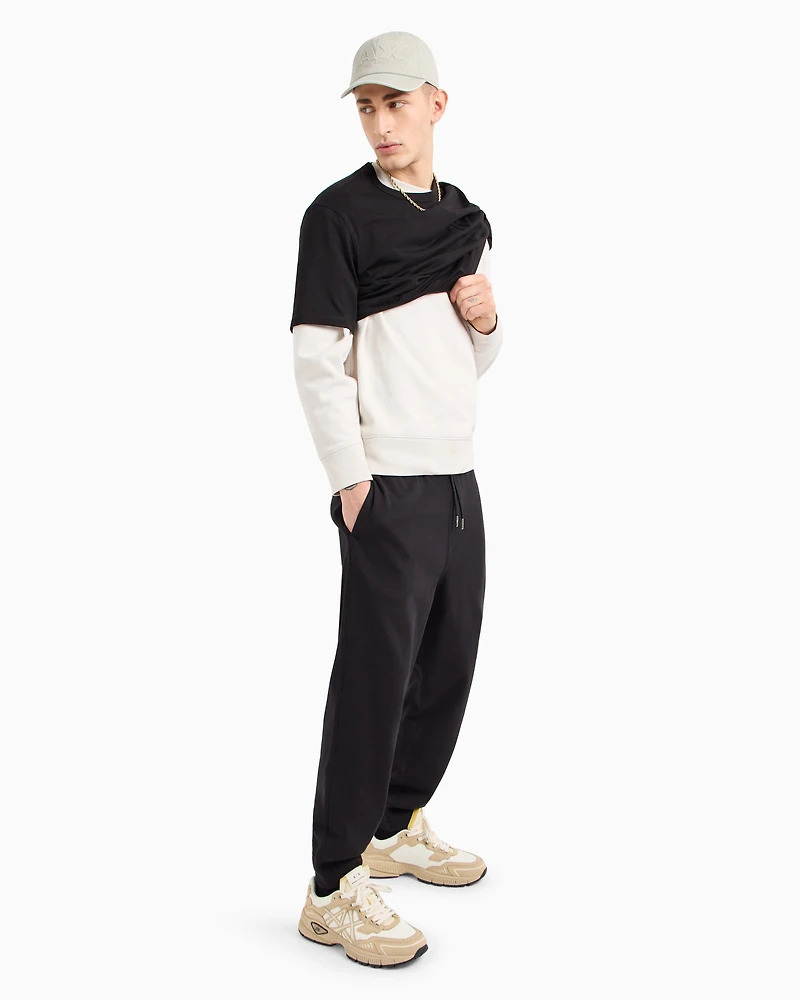 Stretch fabric zip-up hoodie