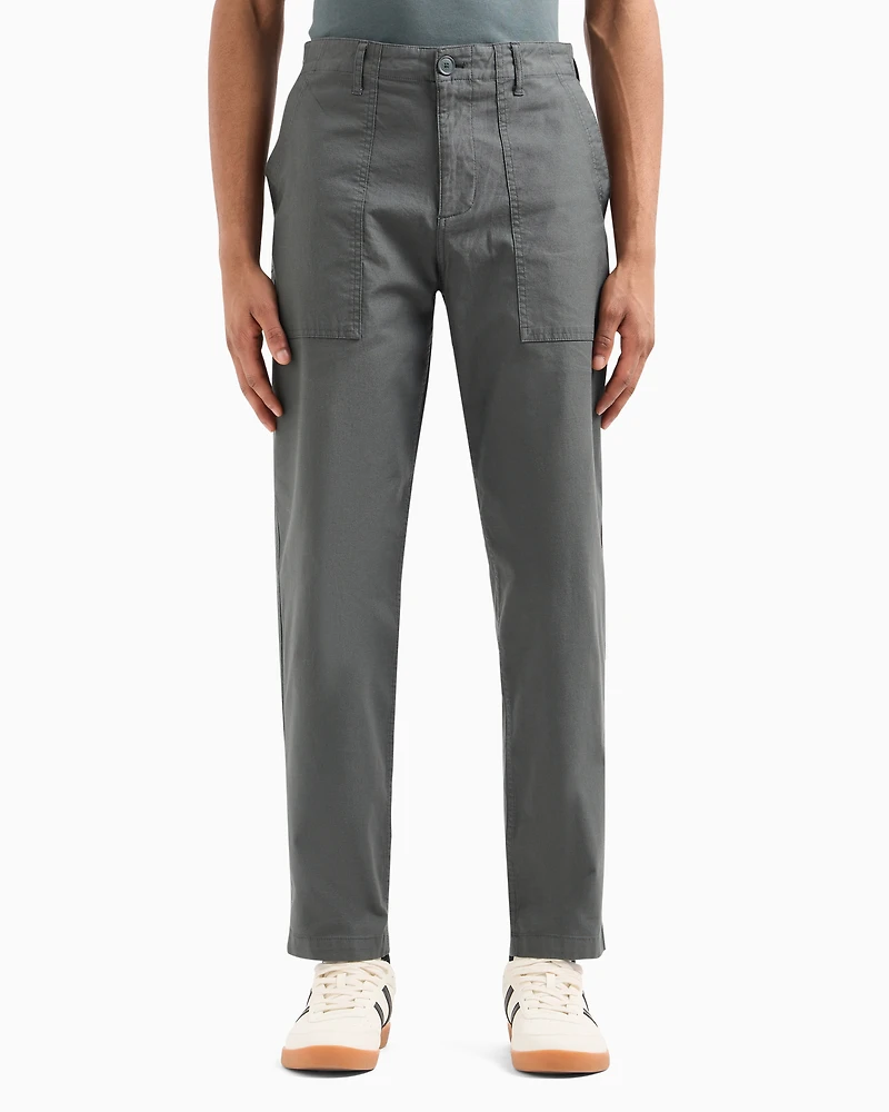 Regular fit gabardine trousers