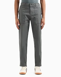 Regular fit gabardine trousers