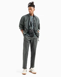 Regular fit gabardine trousers