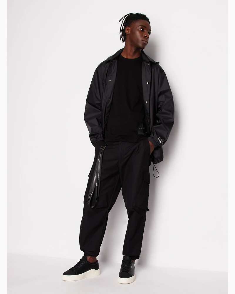 Cotton gabardine cargo trousers