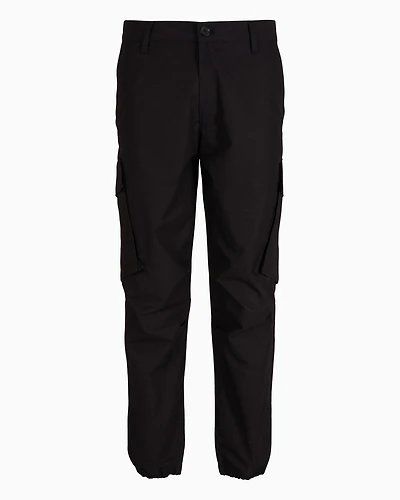 Cotton gabardine cargo trousers
