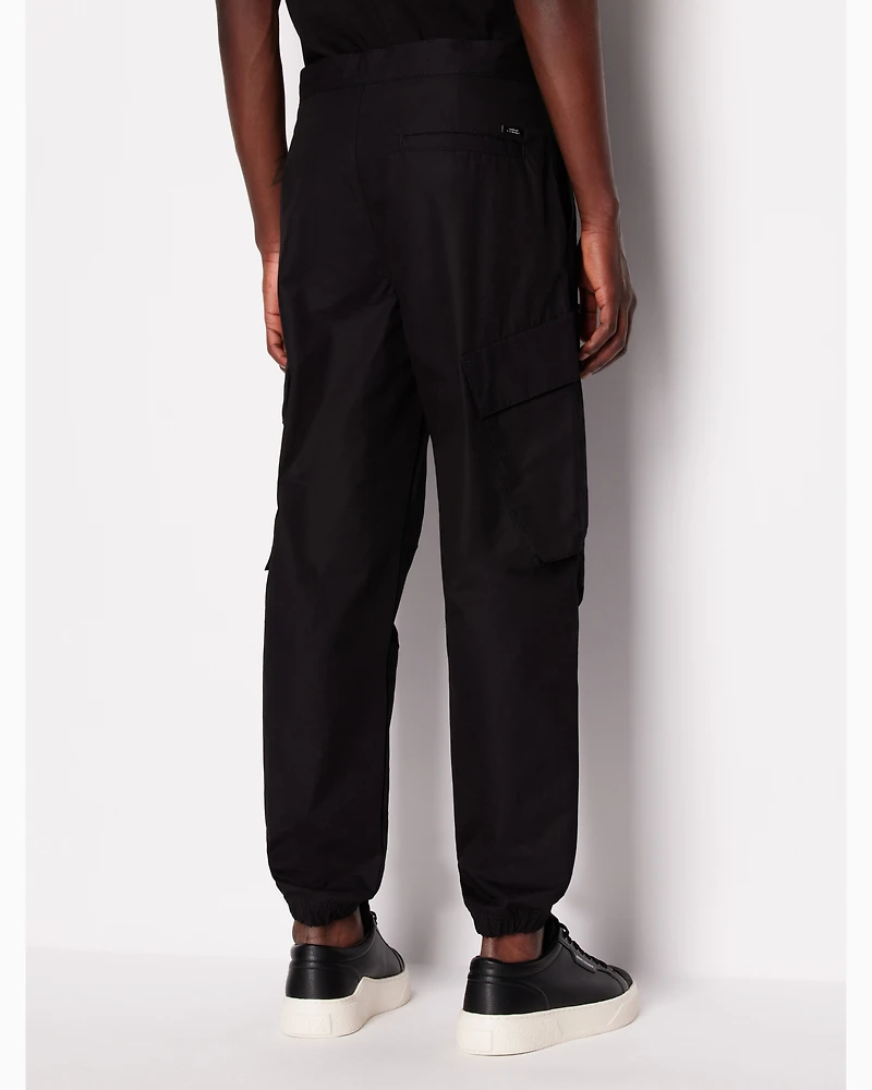 Cotton gabardine cargo trousers