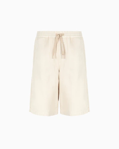 Shorts lyocell and cotton twill