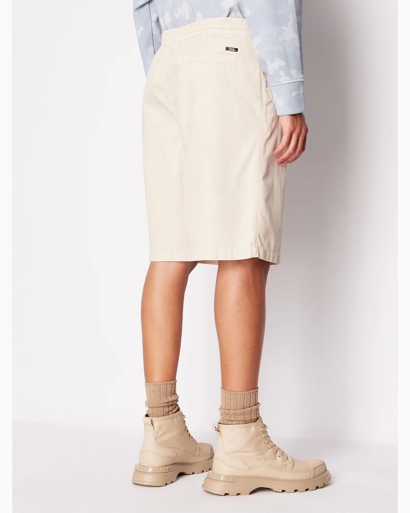 Shorts lyocell and cotton twill