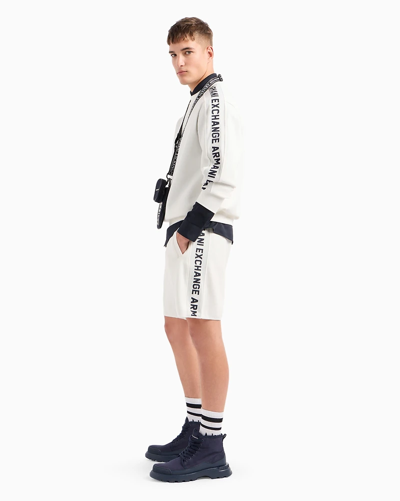 Shorts jacquard fabric with logo tape