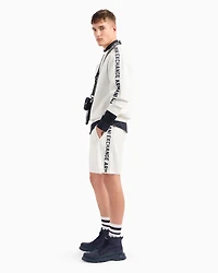 Shorts jacquard fabric with logo tape
