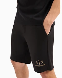 Stretch interlock shorts with logo